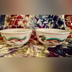 Vintage Chinese porcelain rice or tea bowls
